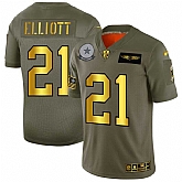 Nike Cowboys 21 Ezekiel Elliott 2019 Olive Gold Salute To Service Limited Jersey Dyin,baseball caps,new era cap wholesale,wholesale hats